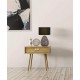 Настільна лампа Searchlight EU65420BK Devon 1Lt Table Lamp, Black Punched Glass with Black Linen