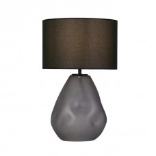 Настільна лампа Searchlight EU65420BK Devon 1Lt Table Lamp, Black Punched Glass with Black Linen
