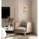 Бра - Searchlight 61321-2SB Empire 2LT Wall Light, Satin Brass Metal & Champagne Crystal