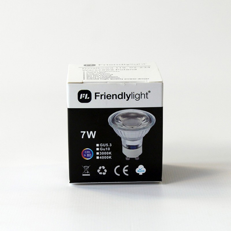 Лампочка Friendlylight MR16 GU10 7W 36° 3000K FL0506