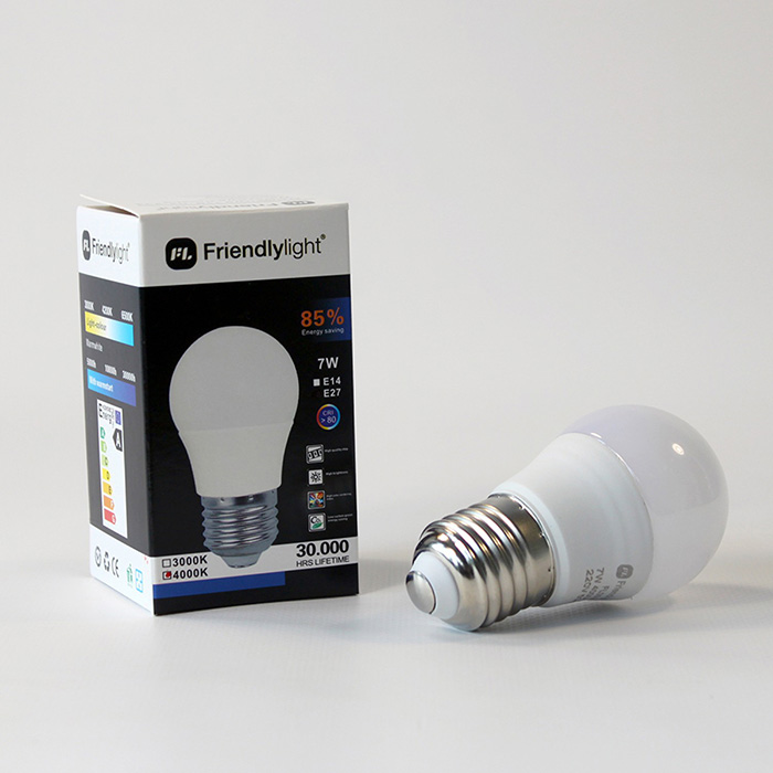 Лампочка Friendlylight G45 E27 7W 3000K FL0508