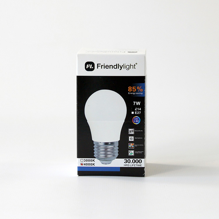 Лампочка Friendlylight G45 E27 7W 4000K FL0509