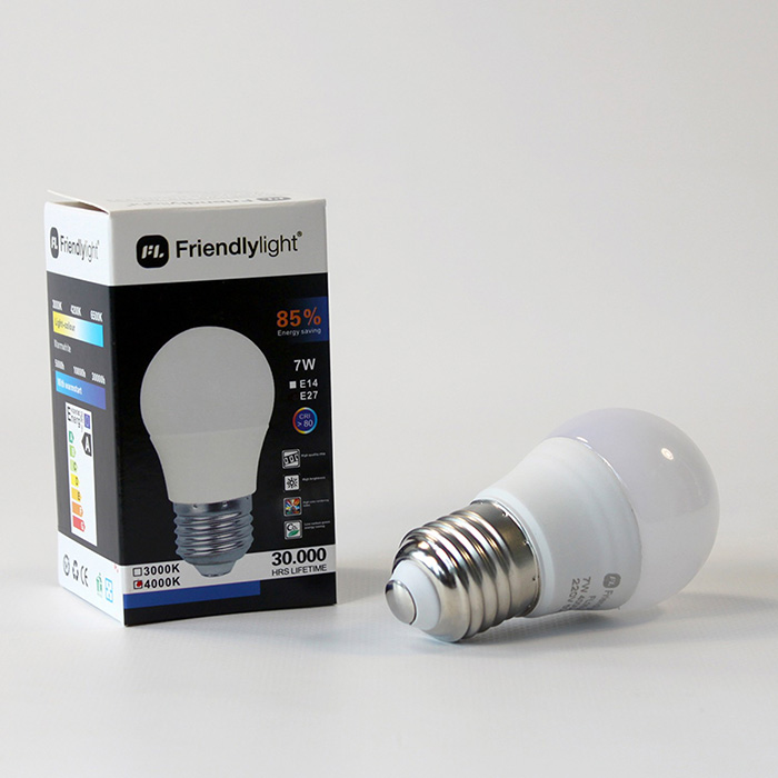 Лампочка Friendlylight G45 E27 7W 4000K FL0509