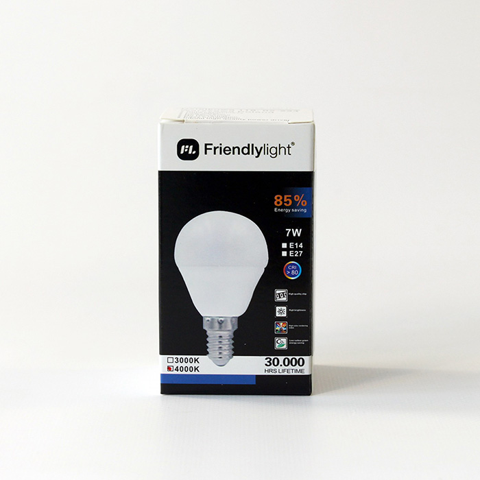 Лампочка Friendlylight G45 E14 7W 3000K FL0510