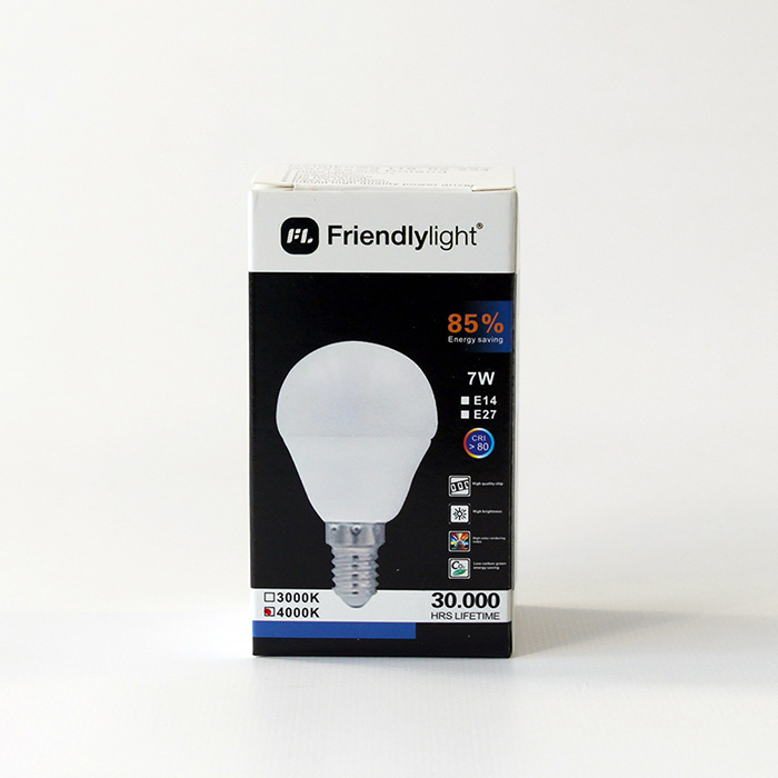 Лампочка Friendlylight G45 E14 7W 4000K FL0511