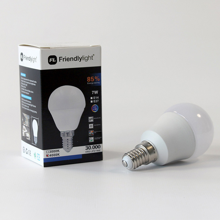 Лампочка Friendlylight G45 E14 7W 4000K FL0511