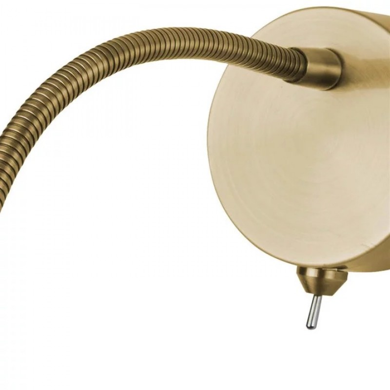 Бра - Searchlight 9917SB Flexy LED Adjustable Wall Light -Satin Brass, 0.8 Вт, 71 лм, 6500К