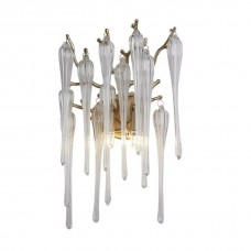 Бра - Searchlight 10425-2GO Heritage 2L Wall Light, Gold Metal и Clear Glass Drops