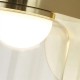 Бра - Searchlight 23083-1SB Highball LED Wall Light, Satin Brass & Clear Glass IP44, 6 Вт, 546 лм, 3000К