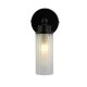 Бра - Searchlight 29981BK Imperial 1Lt Wall Light, Matt Black Metal & Clear Ribbed Gla