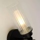 Бра - Searchlight 29982BK Imperial 2Lt Wall Light, Matt Black Metal & Clear Ribbed Gla