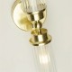 Бра - Searchlight 29982SB Imperial 2Lt Wall Light, Satin Brass Metal & Clear Ribbed Gl