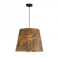 Підвісний світильник Searchlight 47810-3NA Isla 3Lt Pendant, Recycled Paper Shade and Black Metal
