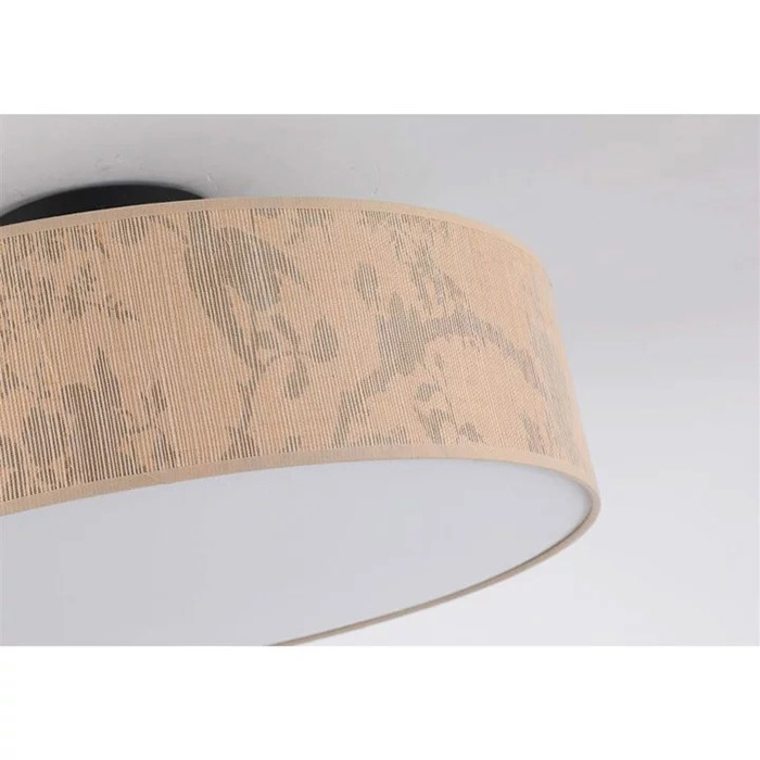 Люстра Searchlight 47810NA Isla 3Lt Flush Recycled Paper Shade and Black Metal