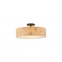 Люстра - Searchlight 47810NA Isla 3Lt Flush Recycled Paper Shade and Black Metal