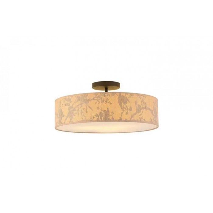 Люстра Searchlight 47810NA Isla 3Lt Flush Recycled Paper Shade and Black Metal