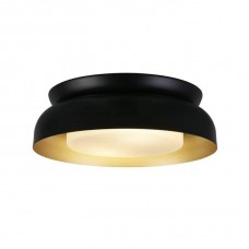 Люстра - Searchlight 23122BGO Kendal 2Lt Flush, Black & Gold Metal with Frosted Diffuser