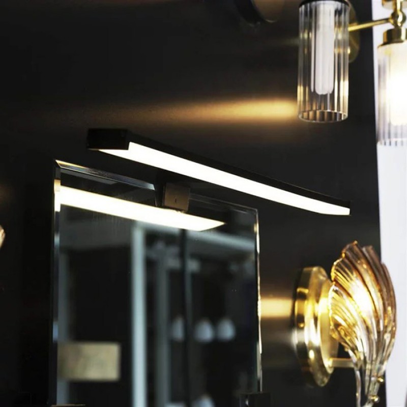 Подсветка для зеркала Searchlight 17003-40BK Kos - LED Bathroom Mirror Light - Black, 9 Вт, 583 лм, 3000К