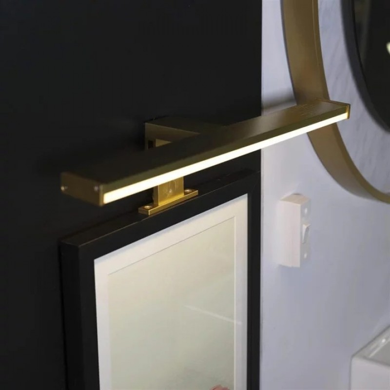 Подсветка для зеркала Searchlight 17003-40GO Kos - LED Bathroom Mirror Light - Gold, 9 Вт, 687 лм, 3000К