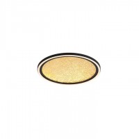 Стельовий світильник Searchlight 31908-400GO Luna LED Flush, Sand Black Metal & Gold Plastic Diffuser, 32 Вт, 1438 лм, 3000К
