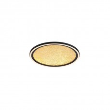 Стельовий світильник Searchlight 31908-400GO Luna LED Flush, Sand Black Metal & Gold Plastic Diffuser, 32 Вт, 1438 лм, 3000К