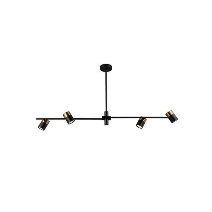 Люстра - Italux PND-58892-4-BK-BRO Elice GU10 4x35W IP20 черная