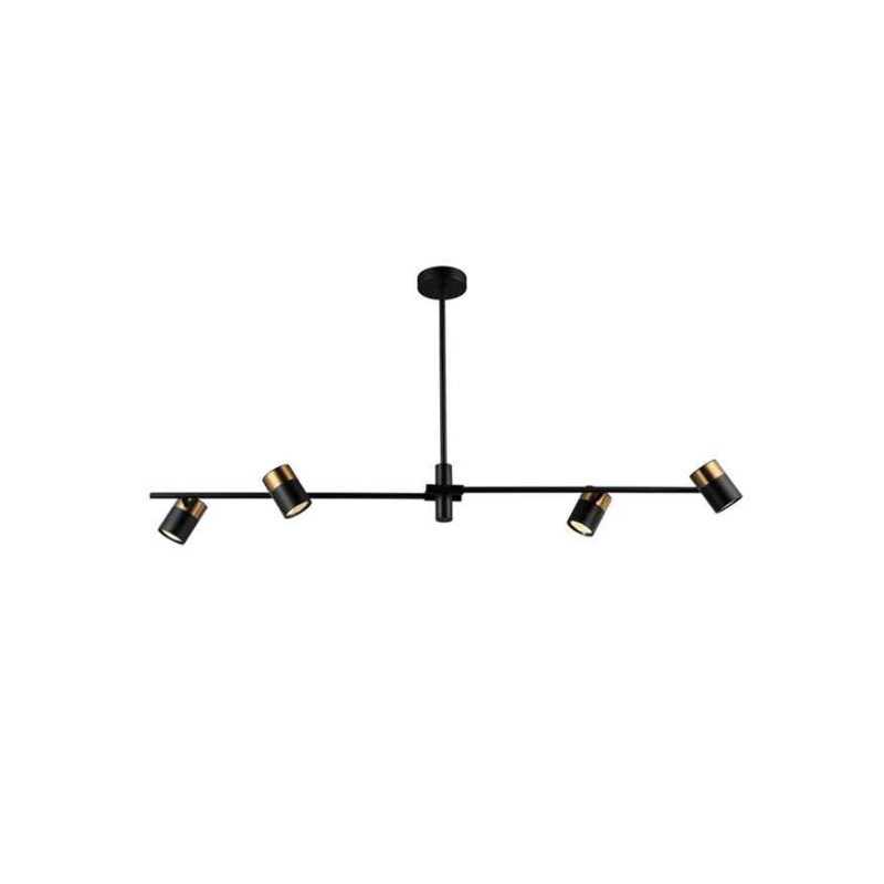 Люстра Italux PND-58892-4-BK-BRO Elice GU10 4x35W IP20 чорна