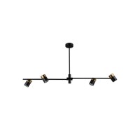 Люстра Italux PND-58892-4-BK-BRO Elice GU10 4x35W IP20 чорна