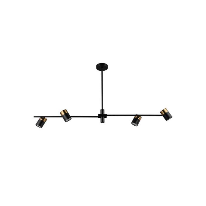 Люстра - Italux PND-58892-4-BK-BRO Elice GU10 4x35W IP20 черная
