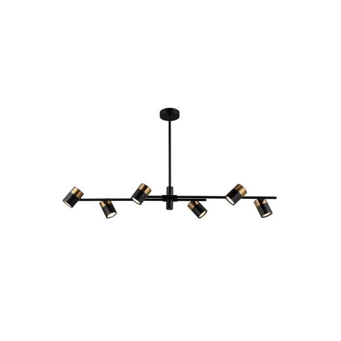 Люстра - Italux PND-58892-6-BK-BRO Elice GU10 6x35W IP20 черная