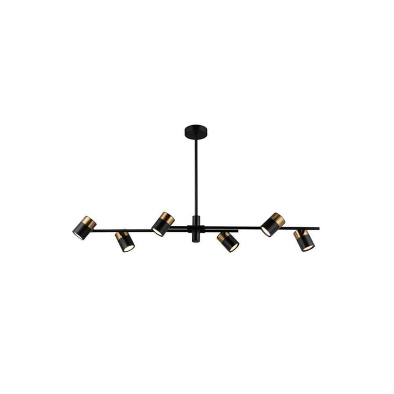 Люстра Italux PND-58892-6-BK-BRO Elice GU10 6x35W IP20 чорна