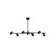 Люстра Italux PND-58892-6-BK-BRO Elice GU10 6x35W IP20 чорна