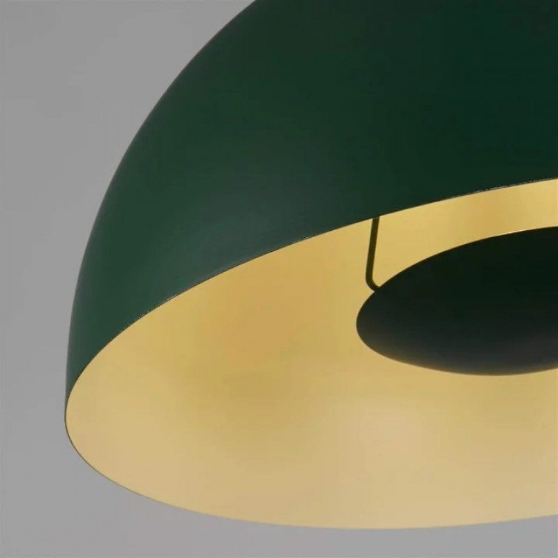 Підвісний світильник Searchlight 35410GR Mars 1LT Pendant, Matt Green Metal & Cream Inner