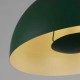 Підвісний світильник Searchlight 35410GR Mars 1LT Pendant, Matt Green Metal & Cream Inner