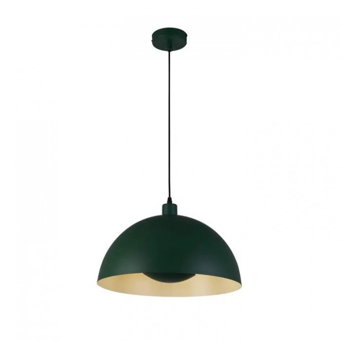 Підвісний світильник Searchlight 35410GR Mars 1LT Pendant, Matt Green Metal & Cream Inner