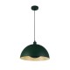 Підвісний світильник Searchlight 35410GR Mars 1LT Pendant, Matt Green Metal & Cream Inner