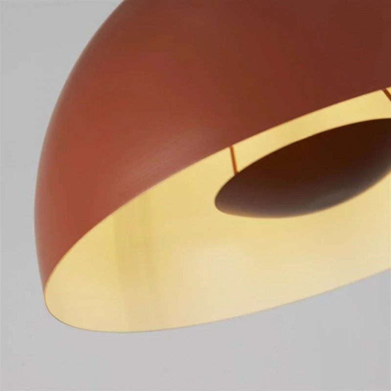 Підвісний світильник Searchlight 35410OR Mars 1LT Pendant, Burnt Orange Metal & Cream Inner