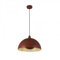 Подвесной светильник Searchlight 35410OR Mars 1LT Pendant, Burnt Orange Metal & Cream Inner