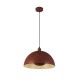 Підвісний світильник Searchlight 35410OR Mars 1LT Pendant, Burnt Orange Metal & Cream Inner
