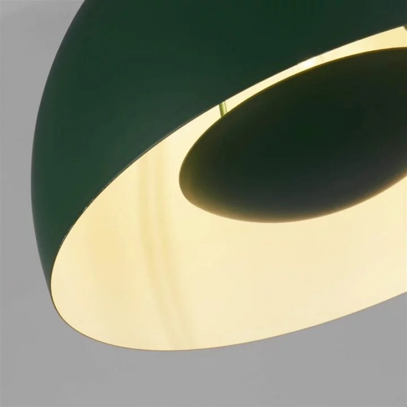 Підвісний світильник Searchlight 35411GR Mars 1LT Pendant, Matt Green Metal & Cream Inner