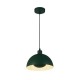 Підвісний світильник Searchlight 35411GR Mars 1LT Pendant, Matt Green Metal & Cream Inner