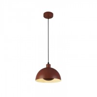 Подвесной светильник Searchlight 35411OR Mars 1LT Pendant, Burnt Orange Metal & Cream Inner