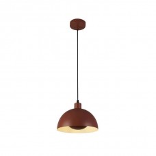 Підвісний світильник Searchlight 35411OR Mars 1LT Pendant, Burnt Orange Metal & Cream Inner