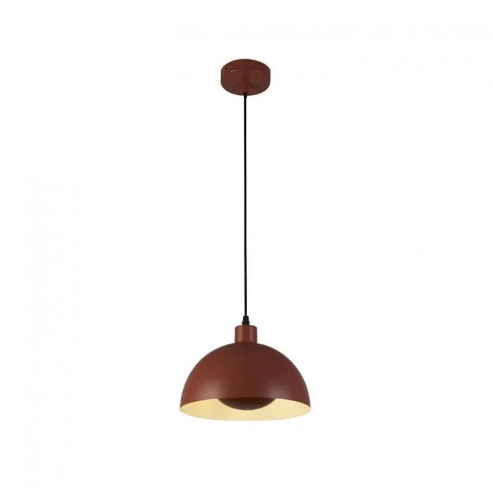Підвісний світильник Searchlight 35411OR Mars 1LT Pendant, Burnt Orange Metal & Cream Inner