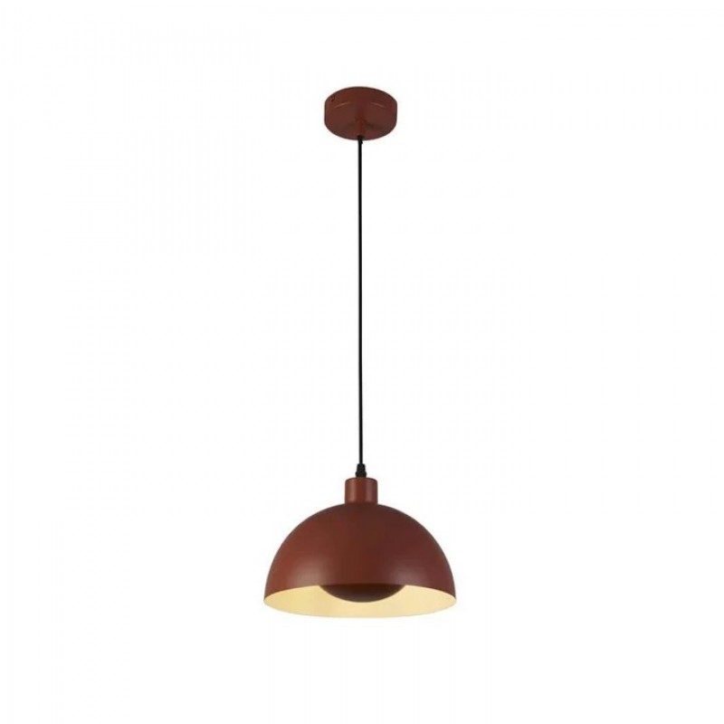 Підвісний світильник Searchlight 35411OR Mars 1LT Pendant, Burnt Orange Metal & Cream Inner