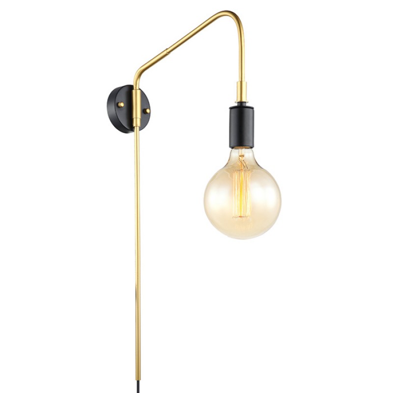 Бра Italux MBM3386/1 BK+GD Malene