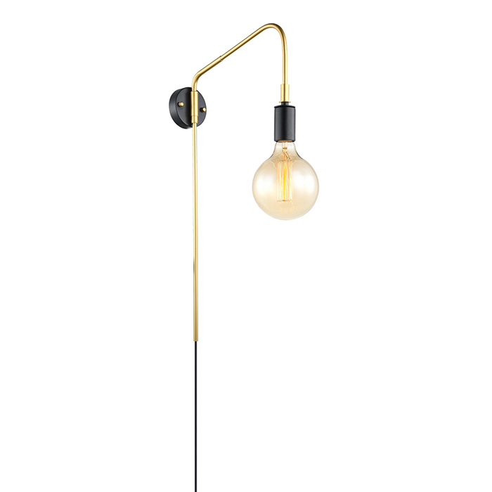 Бра Italux MBM3386/1 BK+GD Malene