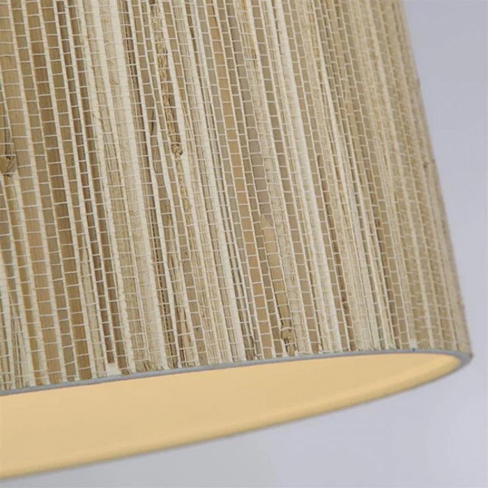 Підвісний світильник Searchlight 49711BK Meadow 1Lt Pendant convertible to Flush, Natural Grass Shade Підвісний світильник Searchlight 49711BK Meadow 1Lt Pendant convertible to Flush, Natural Grass Shade