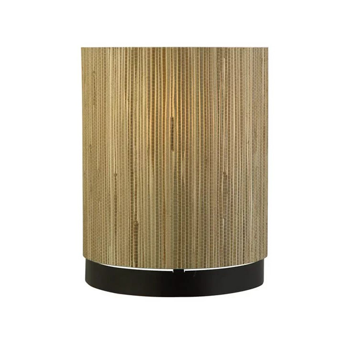 Настінний світильник Searchlight 49714BK Meadow 1Lt Wall Light, Natural Grass Shade and Black Metal