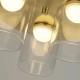 Люстра - Searchlight 23083-3SB Highball LED 3Lt Flush, Satin Brass & Clear Glass IP44, 16.06 Вт, 1715 лм, 3000К